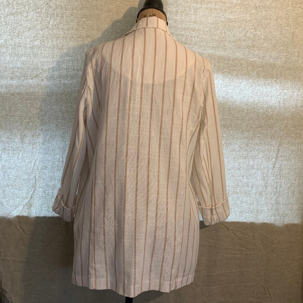 Blashe Cream & Tan Lightweight Blazer View 4